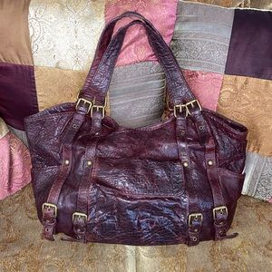 Authentic Kooba Paige Maroon Leather Satchel